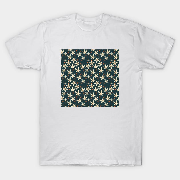 Gray & White Floral Design T-Shirt by FloralPatterns